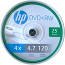 HP DVD+RW 4X 4.7GB 120 Minute Video 25Pack Spindle Brand New Sealed
