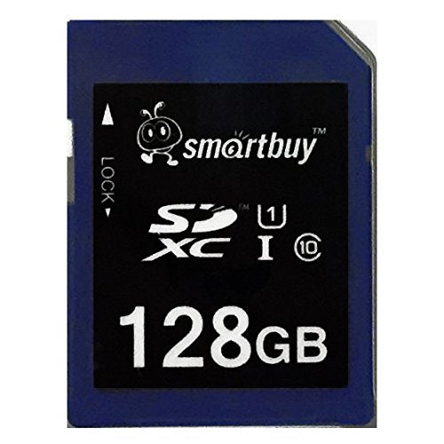 Smartbuy 128GB SD XC Class 10 Memory Card Fast Speed for Camera