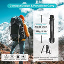 71" Camera & Phone Tripod with Remote – Lightweight & Portable