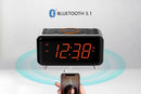 Emerson SmartSet Bluetooth Dual Alarm Clock Radio w/ 1.4” Orange LED USB Charger