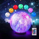3D LED Planetary Lamp – 16 Colors, Dimmable Night Light