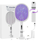 Electric Fly Swatter Rechargeable Bug Zapper Racket, Handheld and Auto Zap Mode