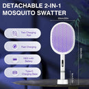 Electric Fly Swatter Rechargeable Bug Zapper Racket, Handheld and Auto Zap Mode