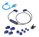 JLab Audio Metal Bluetooth Wireless Rugged Earbuds Black/Blue-Titanium 8mm 6Hrs