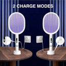 Electric Fly Swatter Rechargeable Bug Zapper Racket, Handheld and Auto Zap Mode