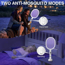Electric Fly Swatter Rechargeable Bug Zapper Racket, Handheld and Auto Zap Mode