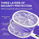 Electric Fly Swatter Rechargeable Bug Zapper Racket, Handheld and Auto Zap Mode