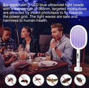 Electric Fly Swatter Rechargeable Bug Zapper Racket, Handheld and Auto Zap Mode