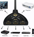 HDMI 4K 3-Port Switcher – 3 Inputs to 1 Output – Plug & Play