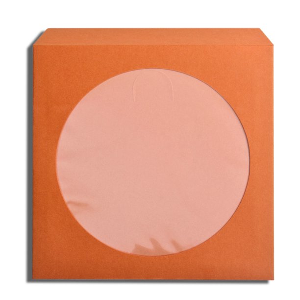 100 Pack Orange Color CD DVD Paper Sleeve Envelopes