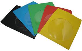 100 Pack Mixed Colors CD DVD Paper Sleeve Envelopes
