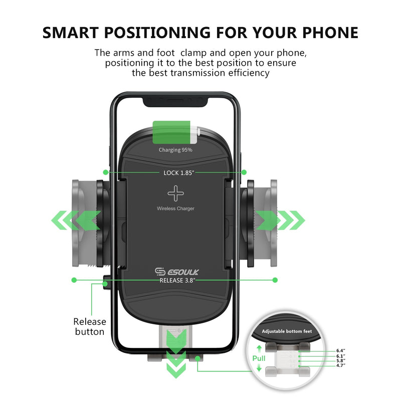 ESOULK Wireless Charger Air Vent Car Holder